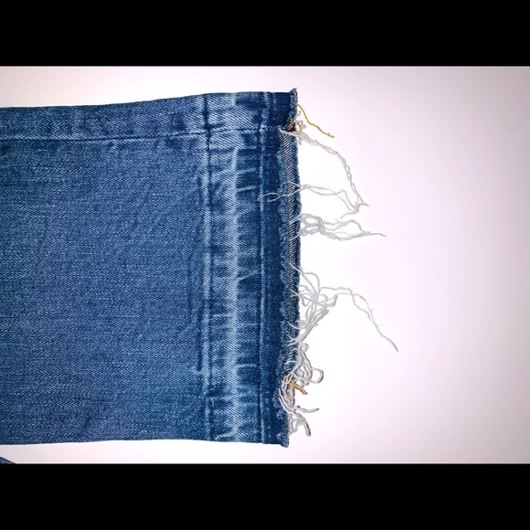 ZARA High rise Boot Cropped Jeans in Mic Blue - Picture 3 of 5